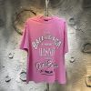 人気バカ売れタイプ バレンシアガ 偽物 アルファベットプリントピンクカジュアルTシャツ