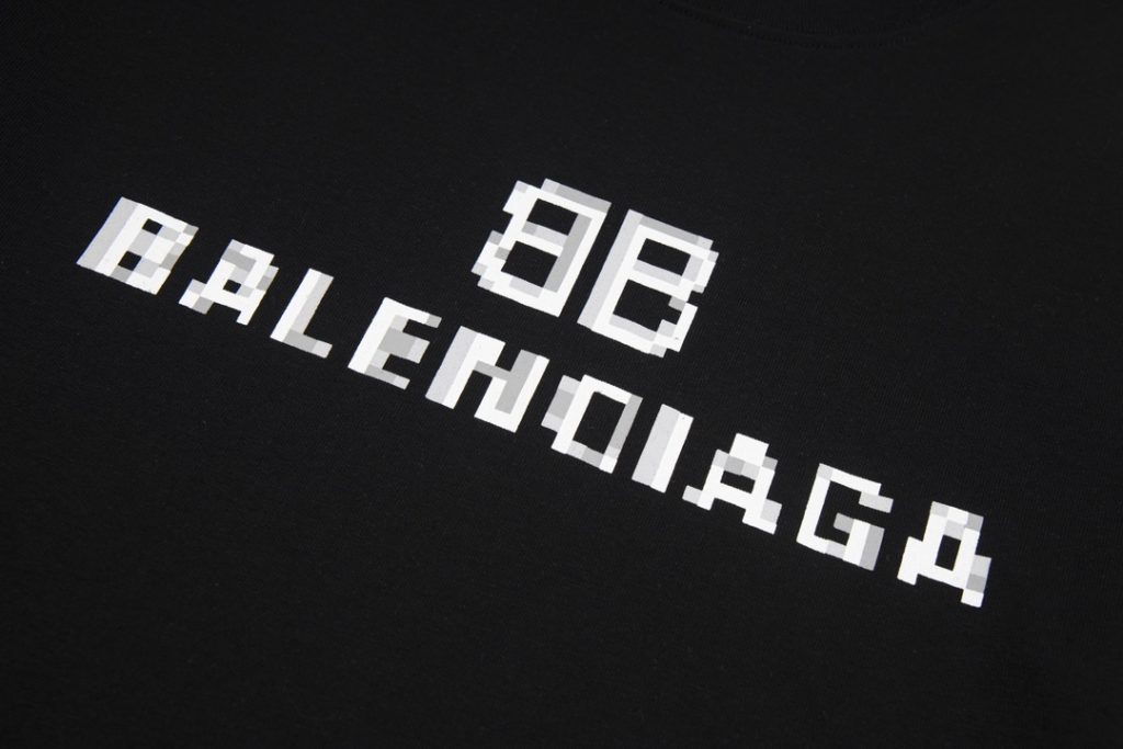 バレンシアガ コピー プリント丸首半袖Tシャツ