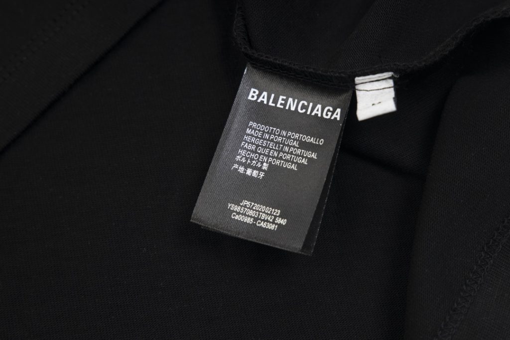 バレンシアガ コピー プリント丸首半袖Tシャツ