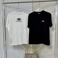 入手困難 バレンシアガコピー 気の新作ロゴプリント半袖Tシャツ