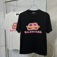 バレンシアガ コピー アイキャッチ カラーアルファベットロゴプリントカジュアルTシャツ