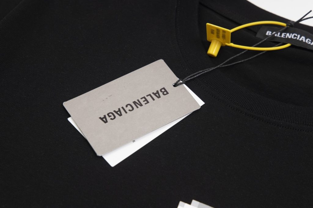バレンシアガ コピー プリント丸首半袖Tシャツ