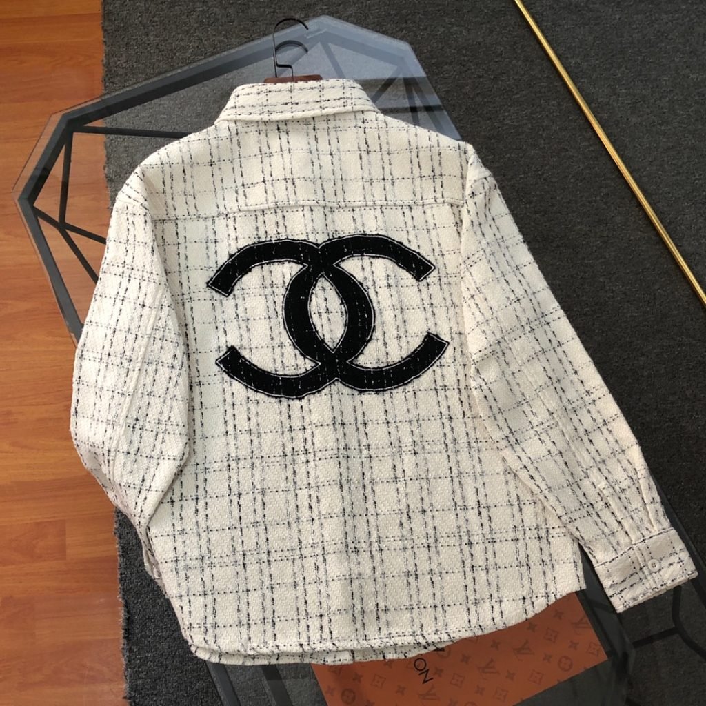 入手困難  シャネルシャツコートチェック刺繍タイプ 激安通販