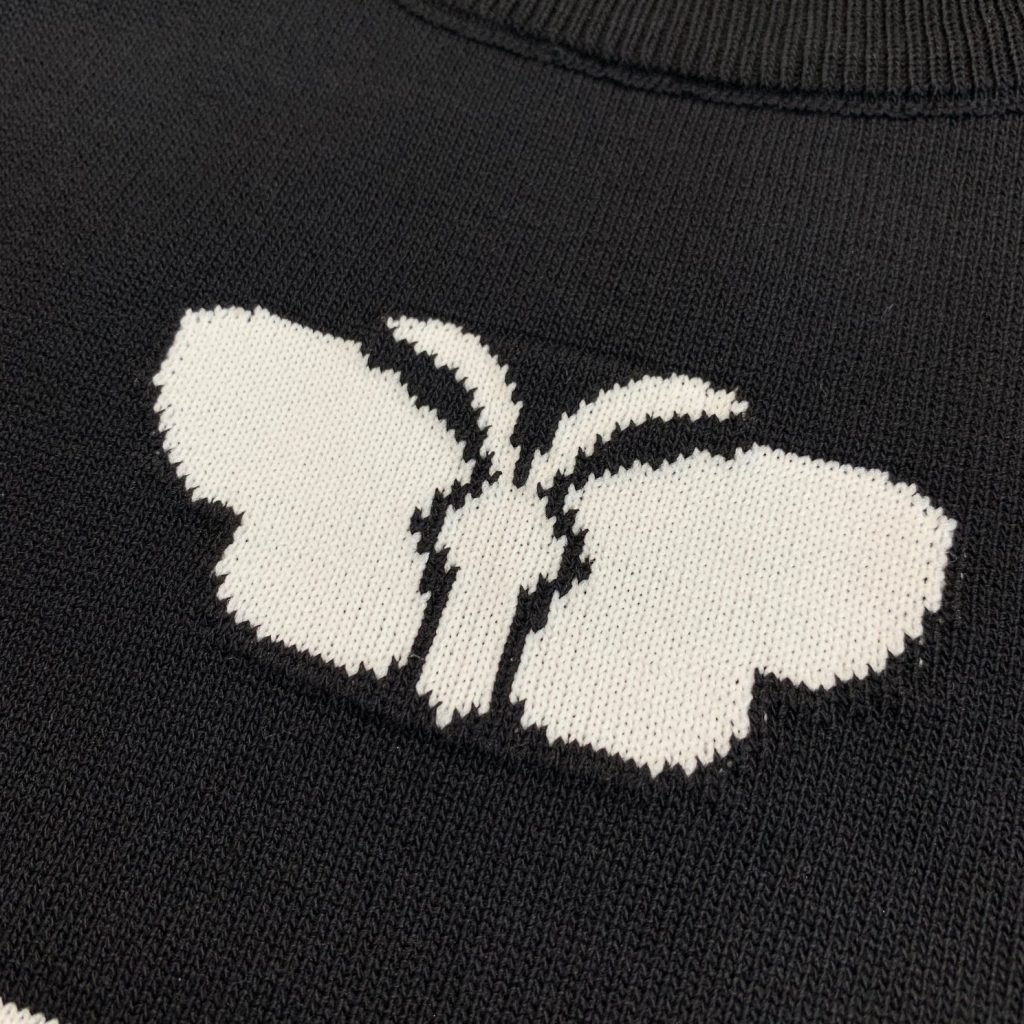 ディオール コピー ジャカード折り襟ニット半袖Tシャツ男女同タイプ