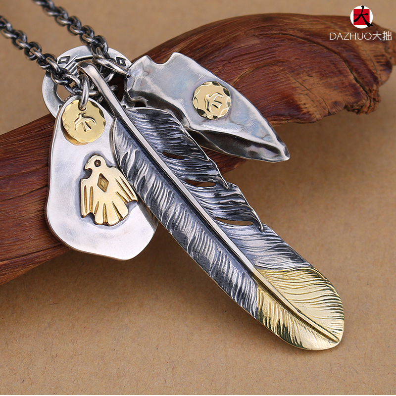 Goro’s(ゴローズ) 高橋吾郎手作りシルバーアクセサリー925純銀飛鷹ペンダントネックレスセット