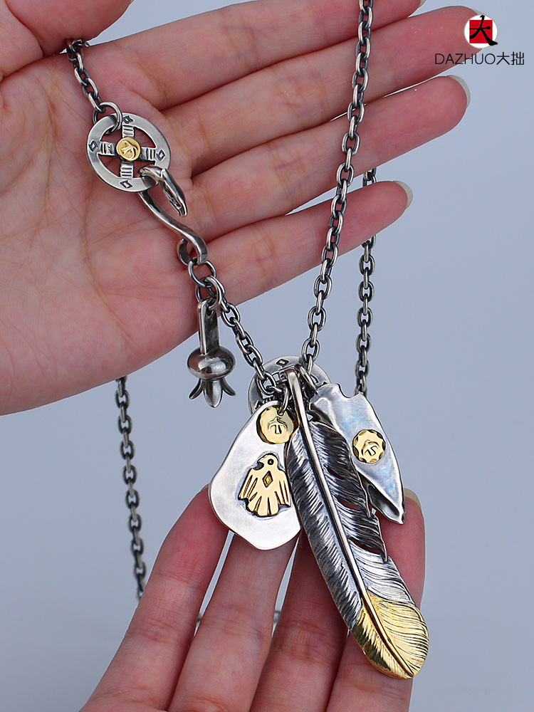 Goro’s(ゴローズ) 高橋吾郎手作りシルバーアクセサリー925純銀飛鷹ペンダントネックレスセット