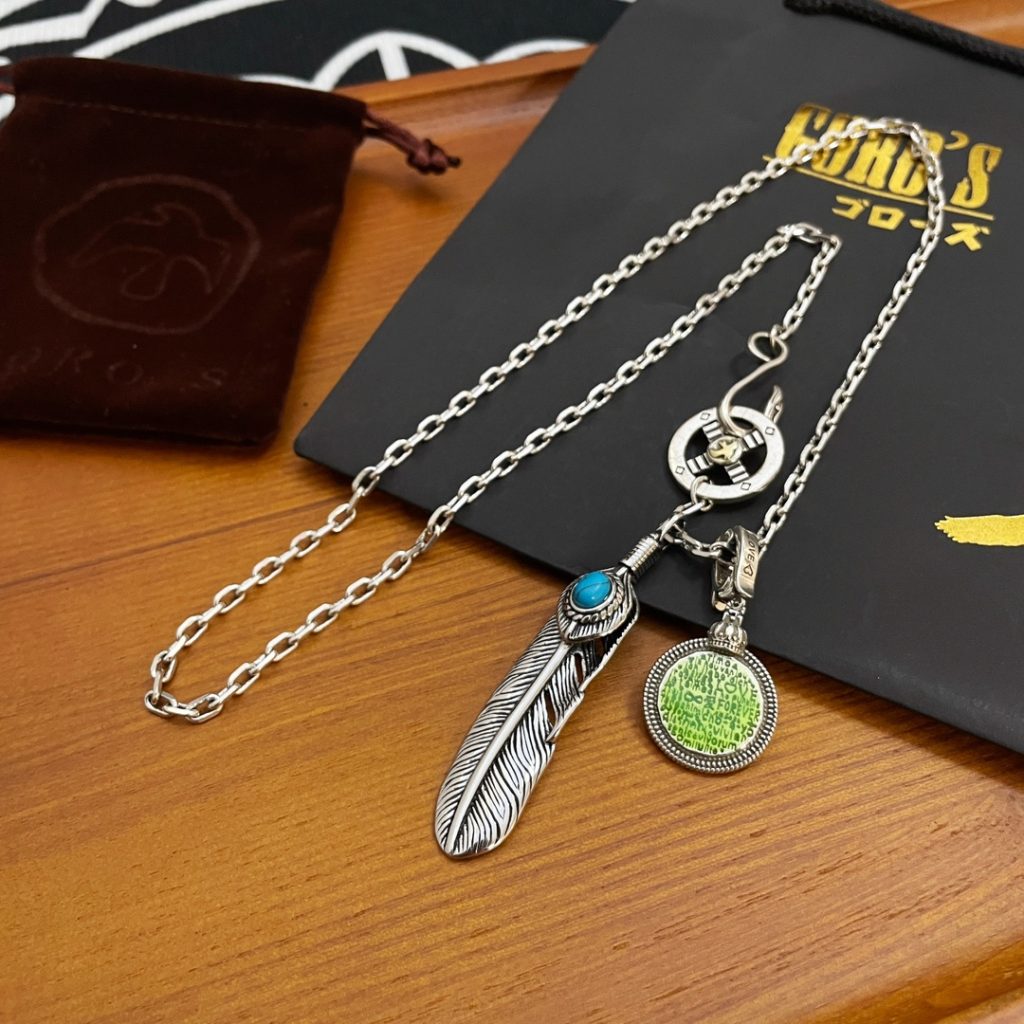 Goro’s（ゴローズ）高橋吾郎トレンドシルバーアクセサリーフェザーペンダント