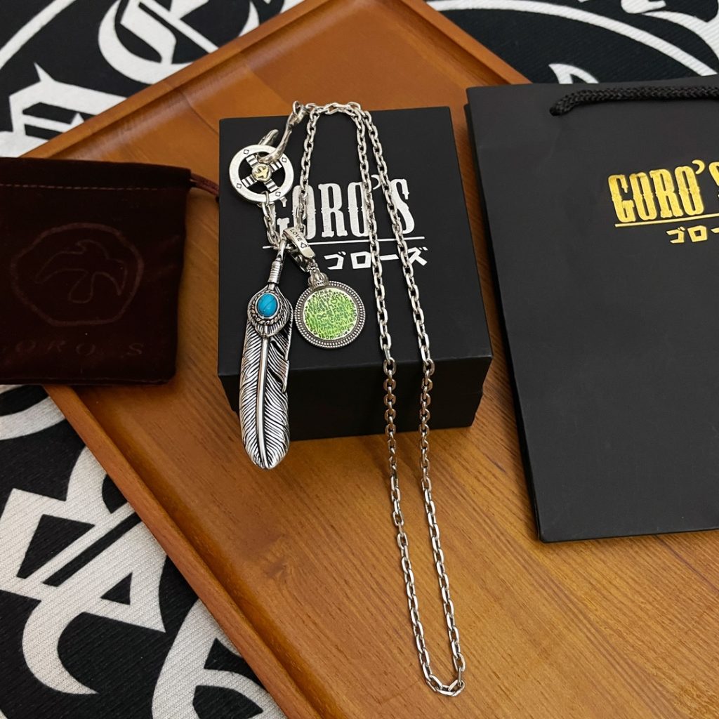 Goro’s（ゴローズ）高橋吾郎トレンドシルバーアクセサリーフェザーペンダント
