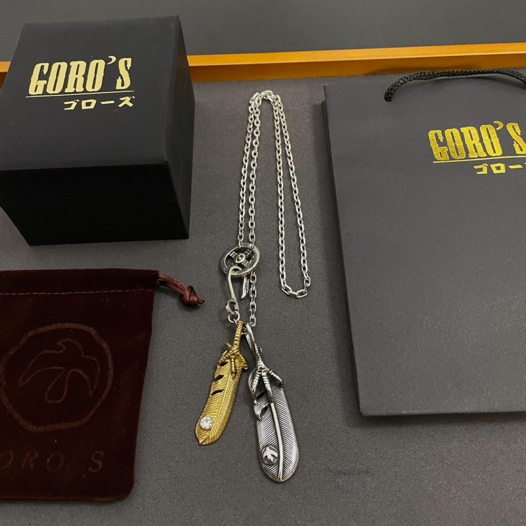 Goro’s(ゴローズ) 高橋吾郎925純銀 コピー トレンドシルバーアクセサリー羽ペンダント