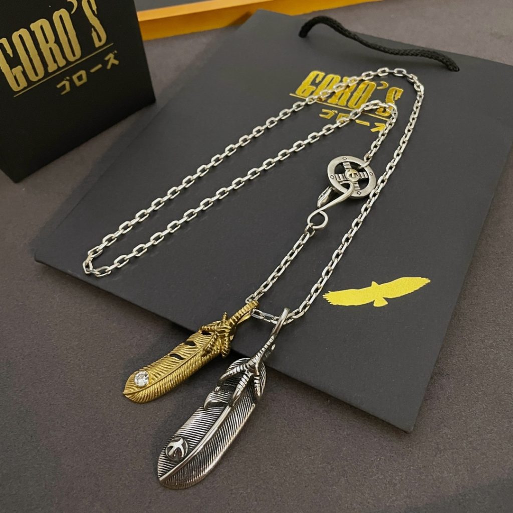 Goro’s(ゴローズ) 高橋吾郎925純銀 コピー トレンドシルバーアクセサリー羽ペンダント
