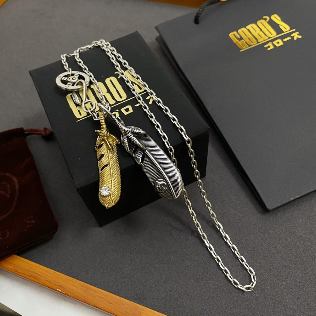 Goro’s(ゴローズ) 高橋吾郎925純銀 コピー トレンドシルバーアクセサリー羽ペンダント