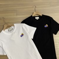 GUCCI (グッチ) 芸能人 スーパーコピー フラワー刺繍炎半袖Tシャツ