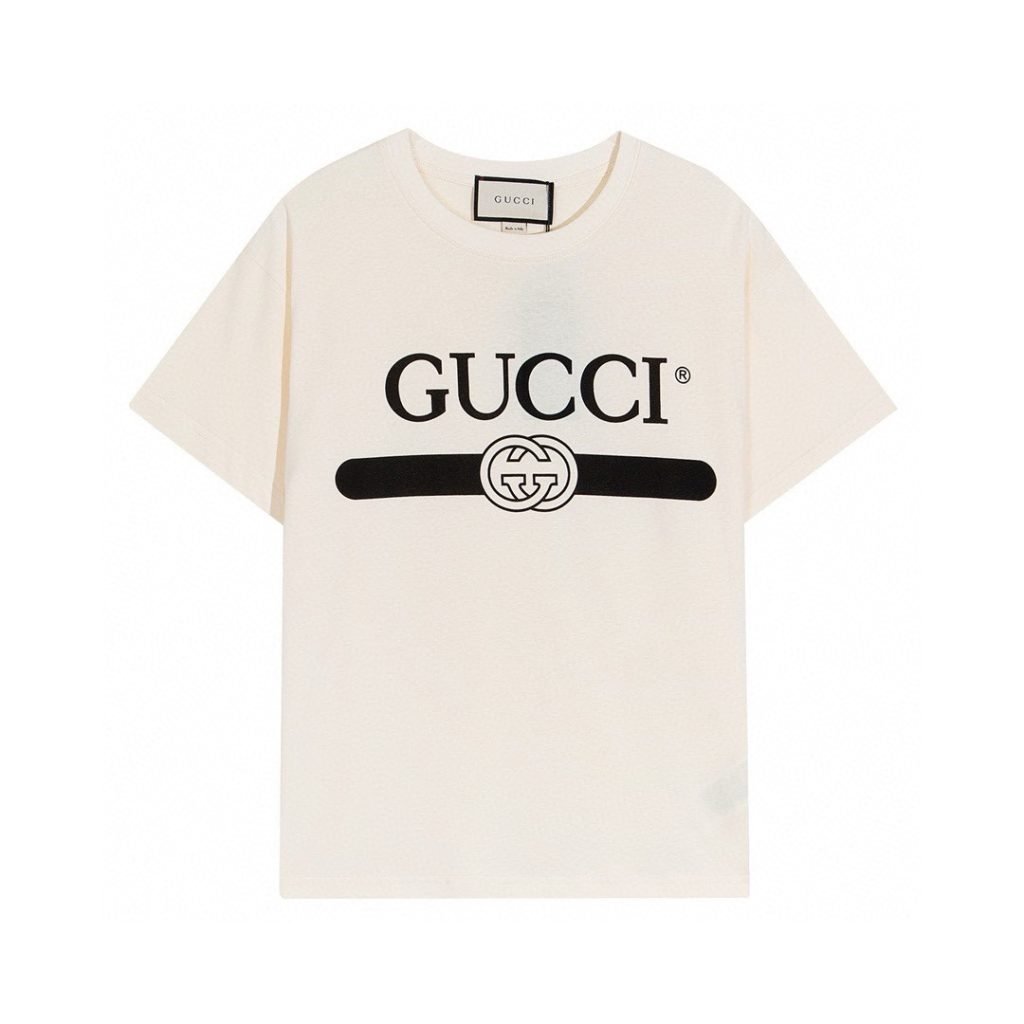 GUCCI (グッチ) コピー落書きプリントカジュアル半袖Tシャツ 通販