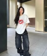 GUCCI (グッチ) 芸能人 スーパーコピー ロゴプリントカジュアル半袖Tシャツ