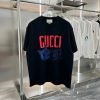 GUCCI (グッチ) コピー 猫アルファベットプリント丸首半袖Tシャツ 激安通販