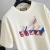 GUCCI (グッチ) 2024新作 n級品 レッドブルーアルファベットTシャツ 激安通販