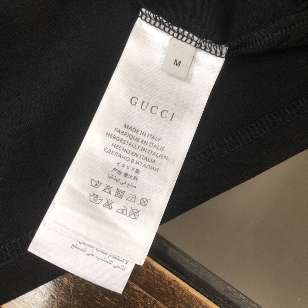 GUCCI (グッチ) 芸能人  偽物 コットン丸首半袖Tシャツ