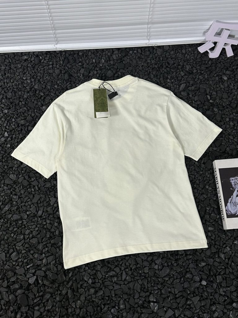 GUCCI (グッチ) n級品 芸能人 夏の新作子供の趣ピンクブルーウサギアルファベットプリント半袖