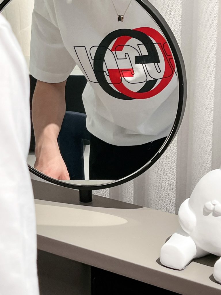 GUCCI (グッチ)  スーパーコピー 春夏新作コットン丸首半袖Tシャツ