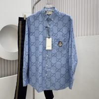 GUCCI (グッチ) 芸能人 偽物 新作純綿プリントシャツ