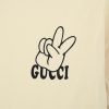 GUCCI (グッチ) コピー 芸能人 シザーハンドプリントカジュアルTシャツ