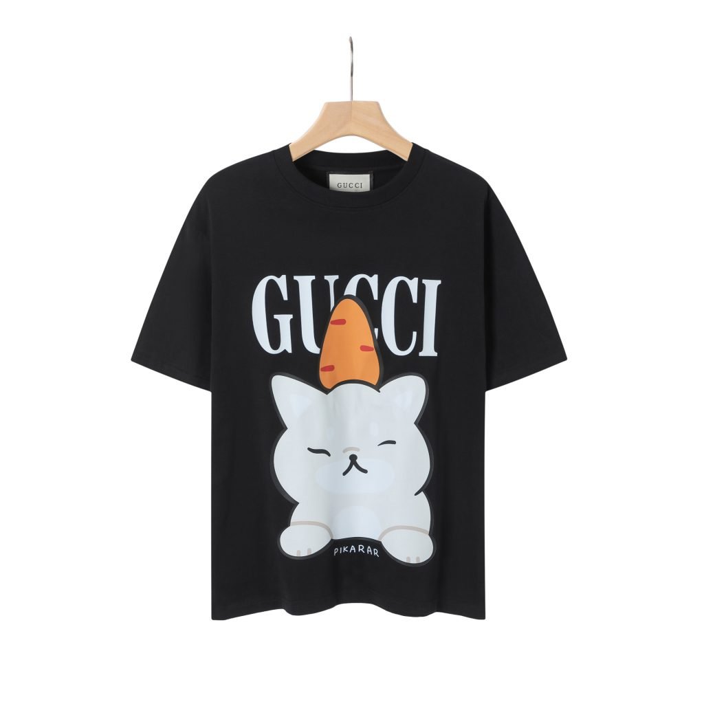 GUCCI (グッチ)   偽物 ウサギプリントカジュアルカップル半袖 通販