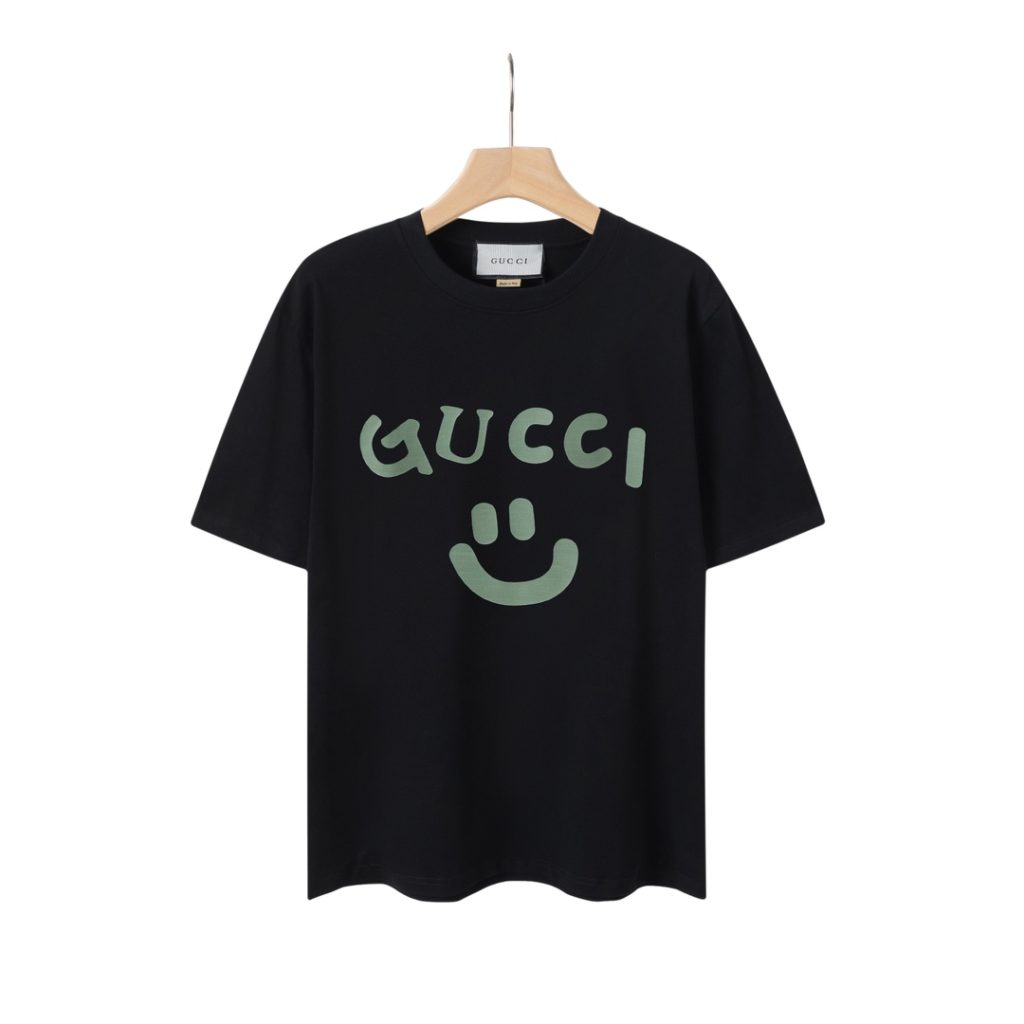 GUCCI (グッチ) 2024新作 芸能人  n級品 笑顔プリントオシャレでカジュアル半袖