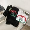 Gucci（グッチ） 激安販売 偽物 レッドグリーン切り替えダブルGアルファベットプリント半袖