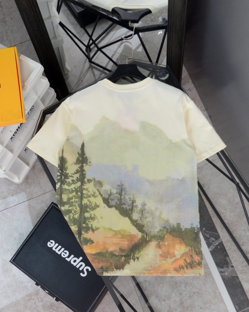 Gucci(グッチ) n級品 連名山水画落書きカジュアル半袖 激安販売