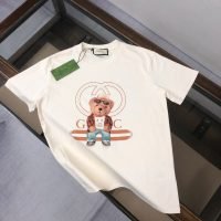 春夏最新グッチ コピー ペアタイプ熊ちゃん半袖Tシャツ