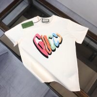 2024 春夏最新作 激安販売 グッチ コピー プリントアルファベット半袖ラウンドネックTシャツ