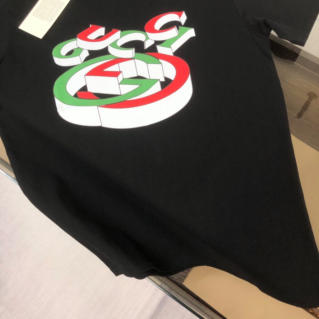 激安通販 アルファベットプリント グッチ偽物 ファッション カジュアル半袖Tシャツ