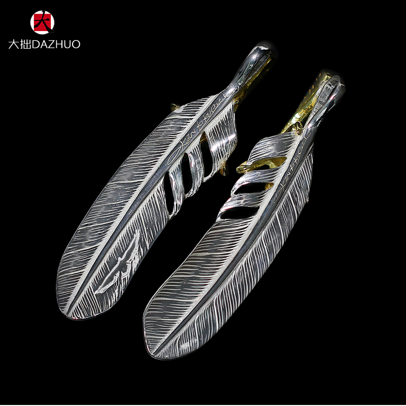 Kenzo Kikuchi(ケンキクチ) 偽物 菊地健925純銀鷹の爪羽根ペンダント男女シングルペンダント手作りシルバーアクセサリー