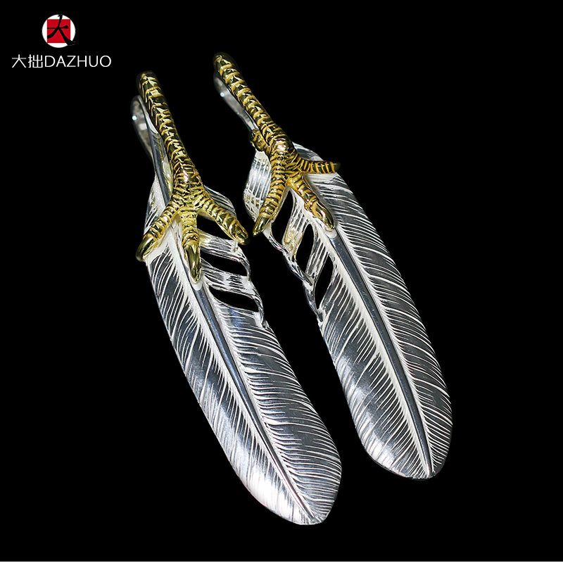 Kenzo Kikuchi(ケンキクチ) 偽物 菊地健925純銀鷹の爪羽根ペンダント男女シングルペンダント手作りシルバーアクセサリー