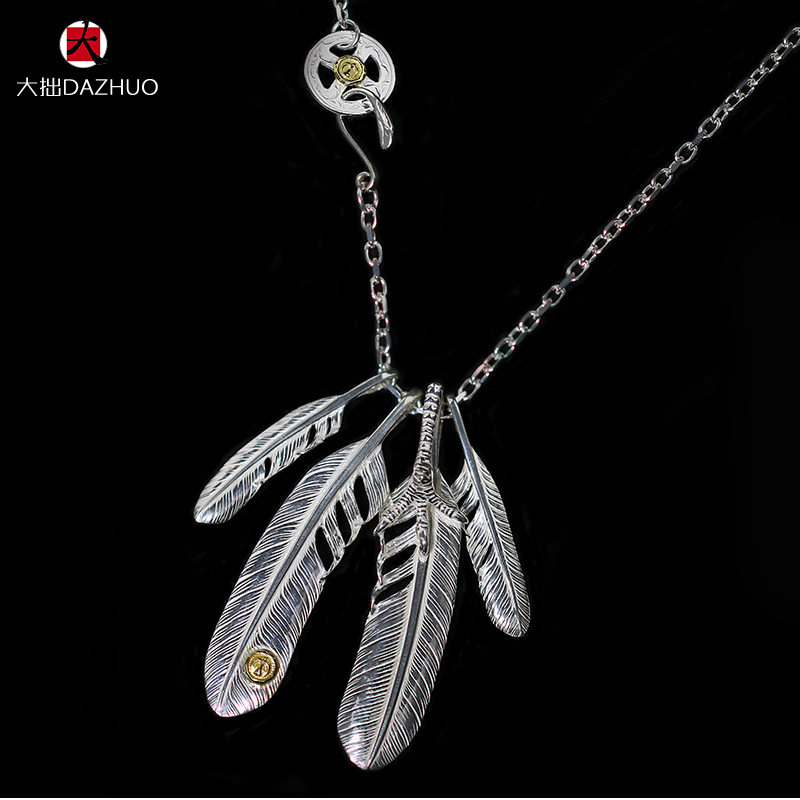 Kenzo Kikuchi(ケンキクチ) 菊地健KEN KIKUCHIト 偽物 レンドシルバーアクセサリー925純銀セット銀爪フェザーネックレス