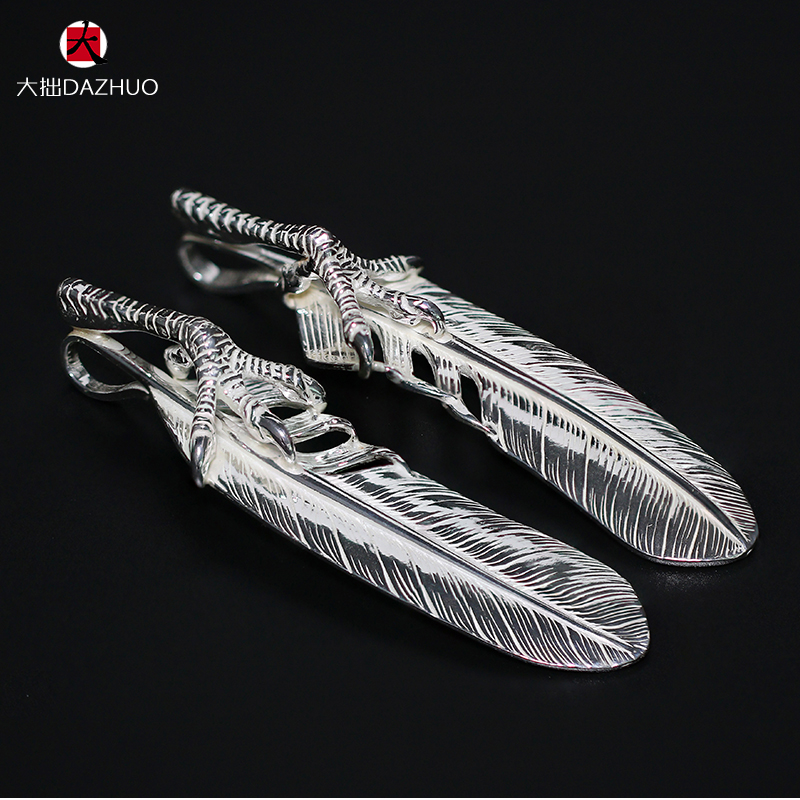 Kenzo Kikuchi(ケンキクチ) 偽物 菊地健925純銀鷹の爪羽根ペンダント男女シングルペンダント手作りシルバーアクセサリー
