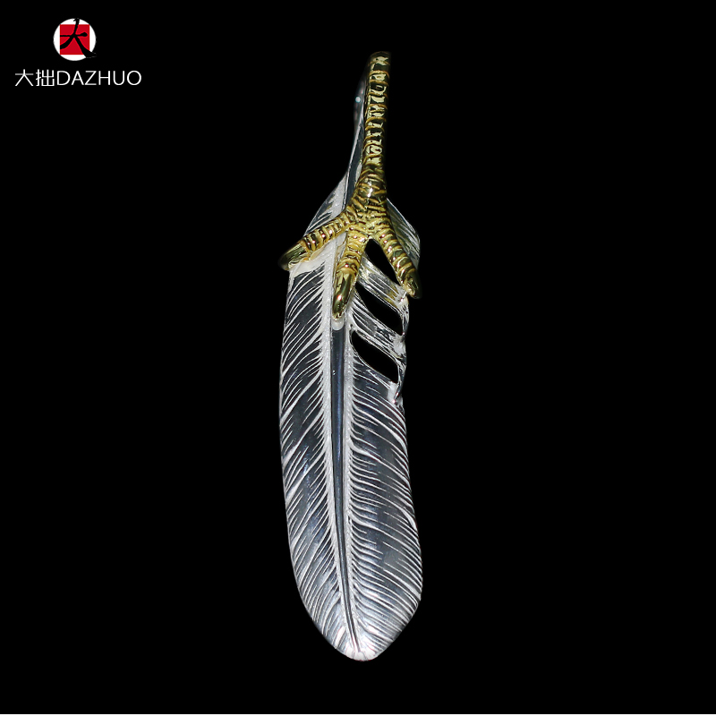 Kenzo Kikuchi(ケンキクチ) 偽物 菊地健925純銀鷹の爪羽根ペンダント男女シングルペンダント手作りシルバーアクセサリー