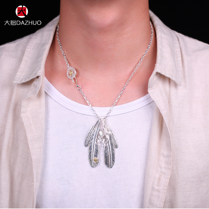 Kenzo Kikuchi(ケンキクチ) 菊地健KEN KIKUCHIト 偽物 レンドシルバーアクセサリー925純銀セット銀爪フェザーネックレス