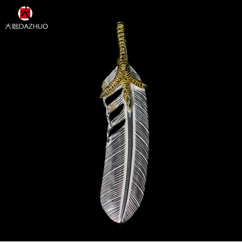 Kenzo Kikuchi(ケンキクチ) 偽物 菊地健925純銀鷹の爪羽根ペンダント男女シングルペンダント手作りシルバーアクセサリー