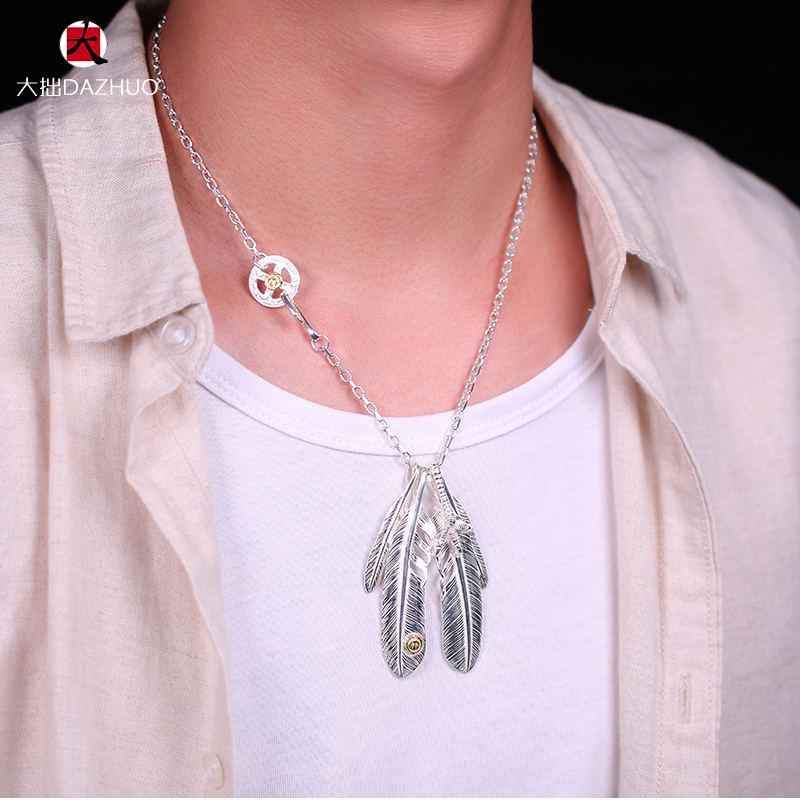 Kenzo Kikuchi(ケンキクチ) 菊地健KEN KIKUCHIト 偽物 レンドシルバーアクセサリー925純銀セット銀爪フェザーネックレス