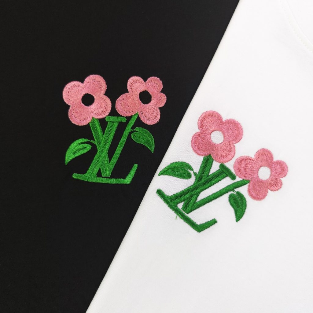 LOUIS VUITTON（ルイヴィトン）激安販売 スーパーコピー  ロゴ刺繍カジュアルカップル半袖Tシャツ