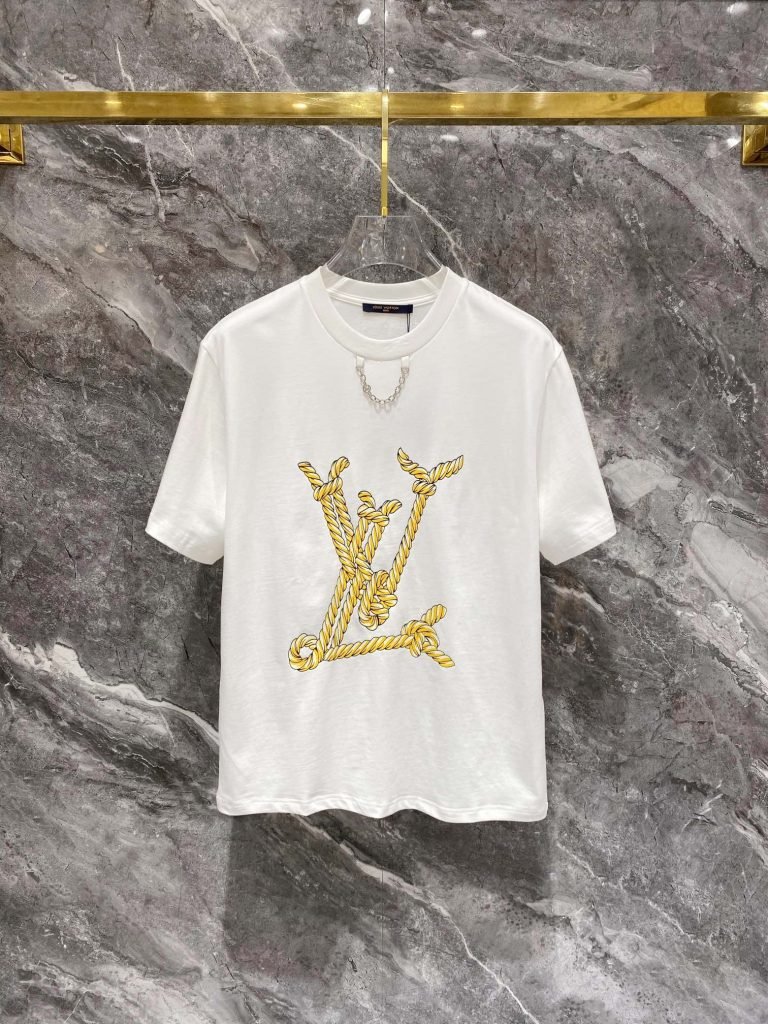  カジュアル ファッション ルイヴィトン プ 偽物 リント半袖Tシャツ 