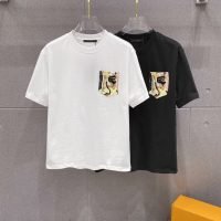 入手困難 超お得ルイヴィトン スーパーコピー 刺繍ポケットカジュアル半袖Tシャツ