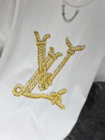 カジュアル ファッション ルイヴィトン プ 偽物 リント半袖Tシャツ
