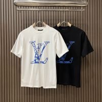 超お得 フロッキングルイヴィトン コピー LOGOプリントカジュアル半袖Tシャツ