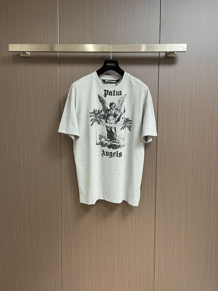 PalmAngels （パームエンジェルス） n級品 やわらかコンフォートプリントロゴビッグシルエット半袖Tシャツ 激安通販