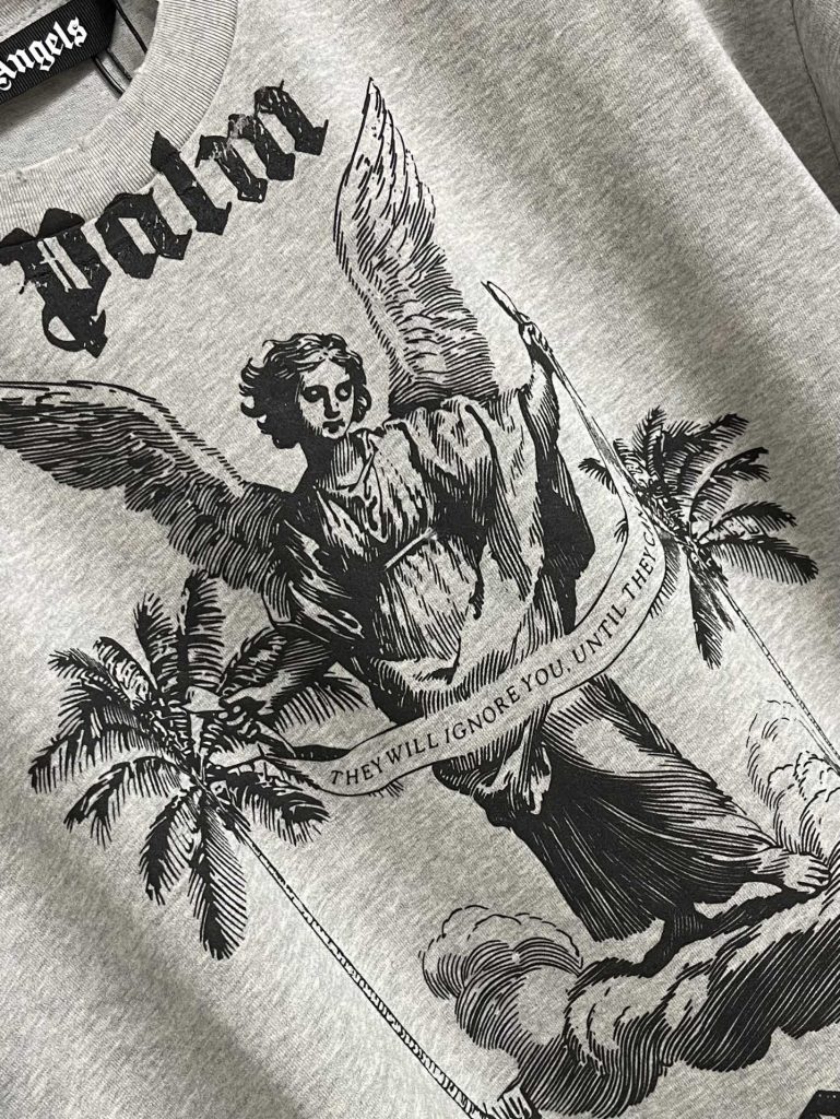 PalmAngels (パームエンジェルス) n級品 やわらかコンフォートプリントロゴビッグシルエット半袖Tシャツ 激安通販