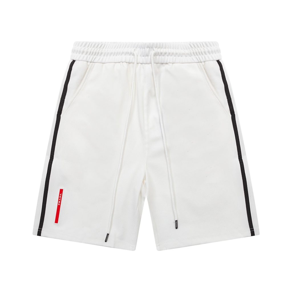 PRADA(プラダ ) 入手困難 コピー ロゴエンブレムプリントハーフパンツ 激安通販