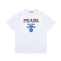 PRADA(プラダ ) コピーアルファベット刺繍おしゃれカジュアルTシャツ