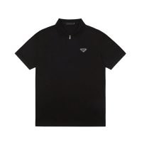 PRADA(プラダ ) 2024春夏新作ニットストレッチの折り襟Tシャツです